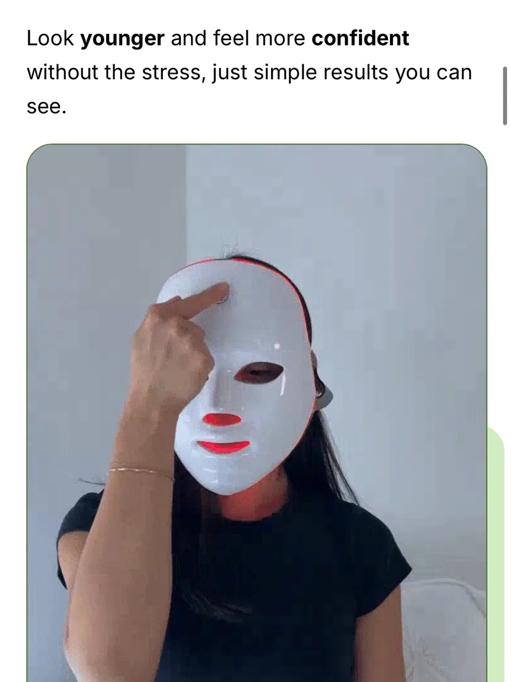 LED Facial Mask for Women Skincare - White, - Picture 5 of 17